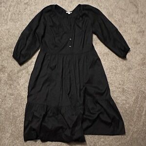 Chico's Elegant Black Button-Accent Dress